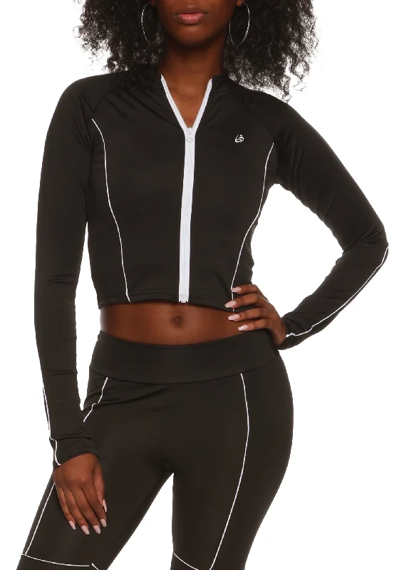 Zip Front Activewear Track Jacket