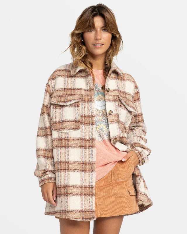 Check The Swell IIII Shacket - Parchement Paradise Plaid