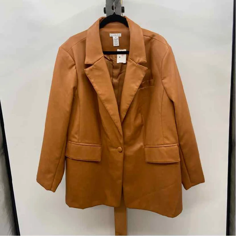 Ophelia Roe Women's Size 3X Tan Solid Jacket