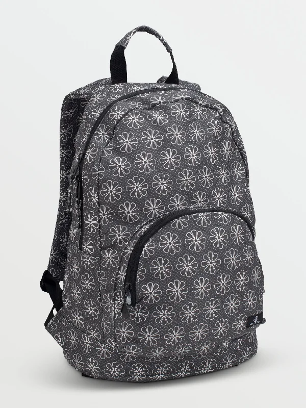 Schoolyard Canvas Backpack - Black/White