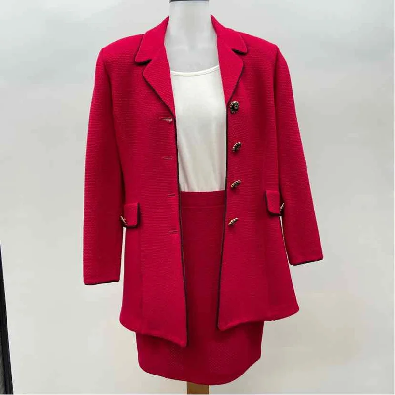 St John Women's Size XS Cranberry Solid Jacket