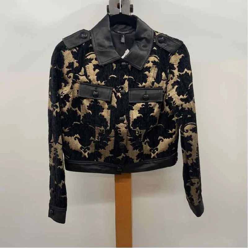 White House Black Market Women's Size XS Black Print Jacket