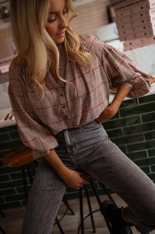 Checkered Nina Blouse