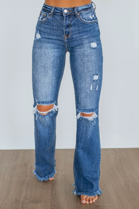 Eloise Risen Jeans - Dark Wash