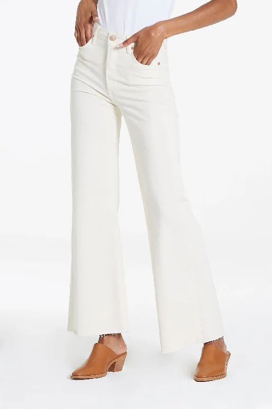 Fiona Super High Rise Wide Leg Jean | Wheat