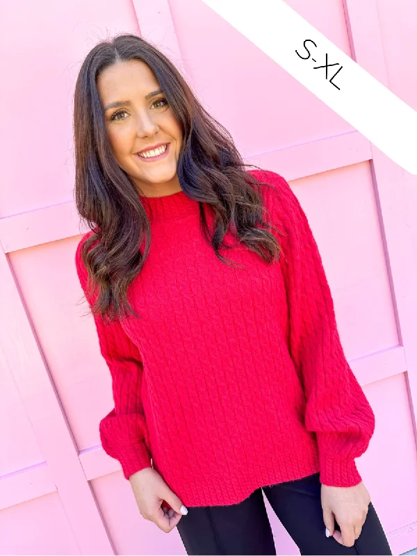 Luxe Layers Sweater - Red