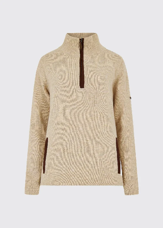 Morrisey Zip Neck Sweater - Oat