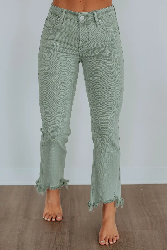 Neona Risen Jeans - Olive