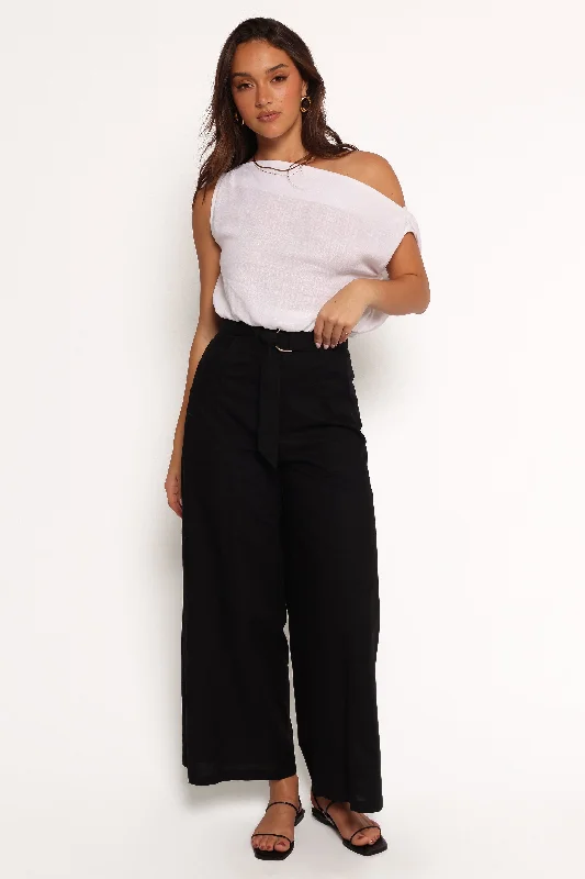 Sadie Wide Leg Pant - Black