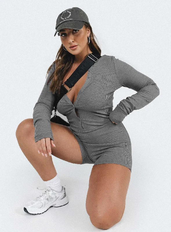 Angel Romper Dark Grey