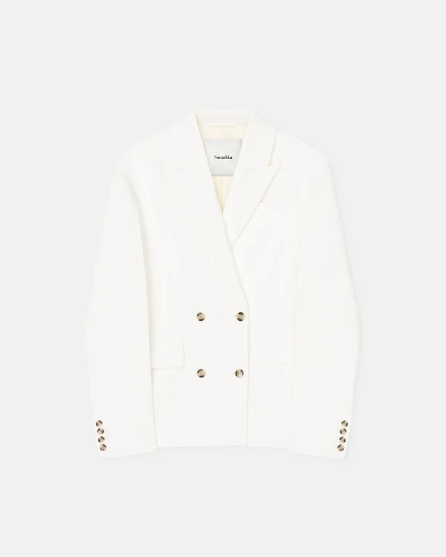 Laane - Cinched-Waist Blazer - Off White