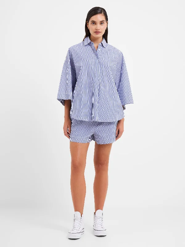 Rhodes Poplin Stripe Pull-On Shorts