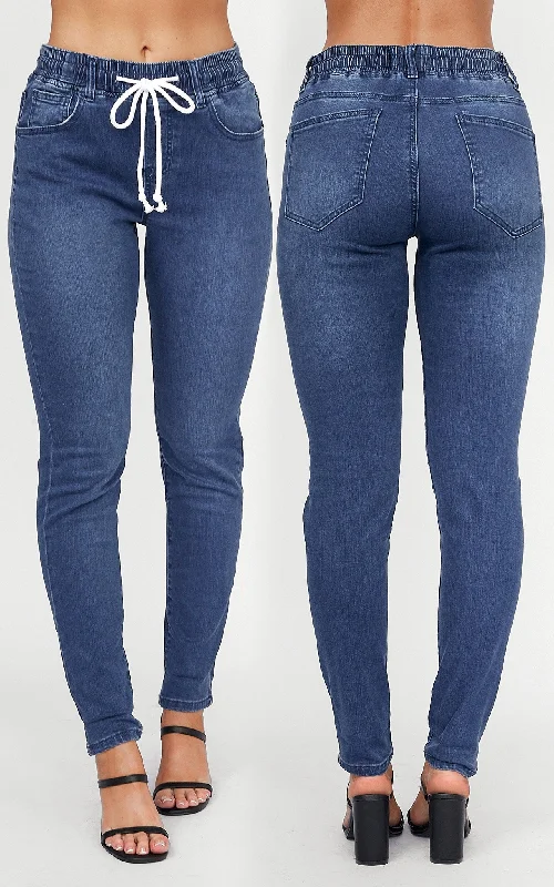 Zoey Joggers - Mid Blue