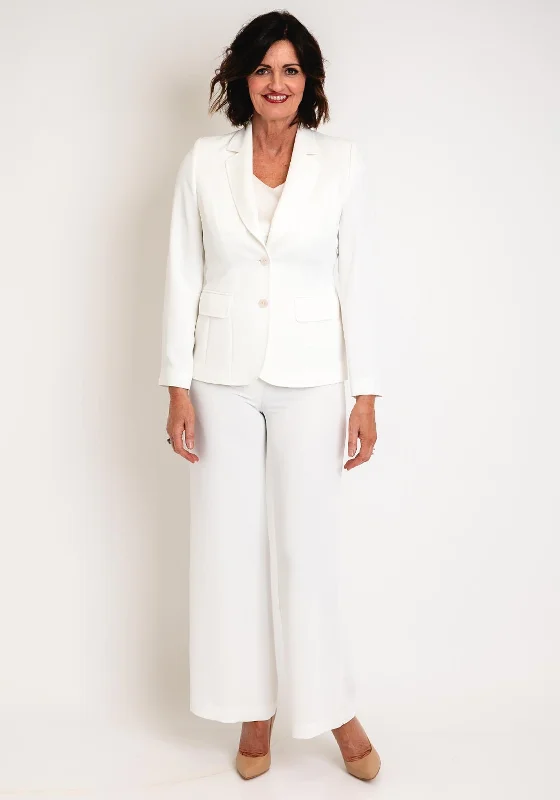 Christina Felix Single Breasted Tailored Blazer, White