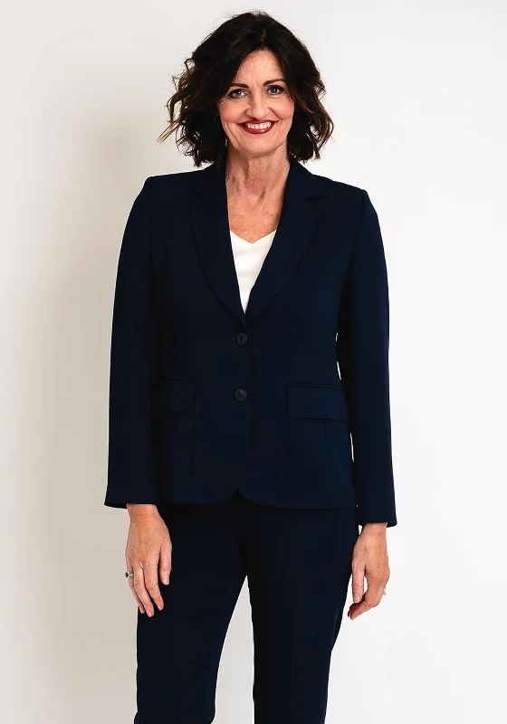 Christina Felix Single Breasted Tailored Blazer, Navy