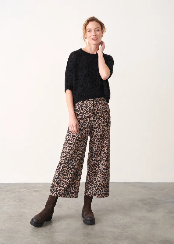 DUCHESS LEOPARD WIDE LEG TROUSER