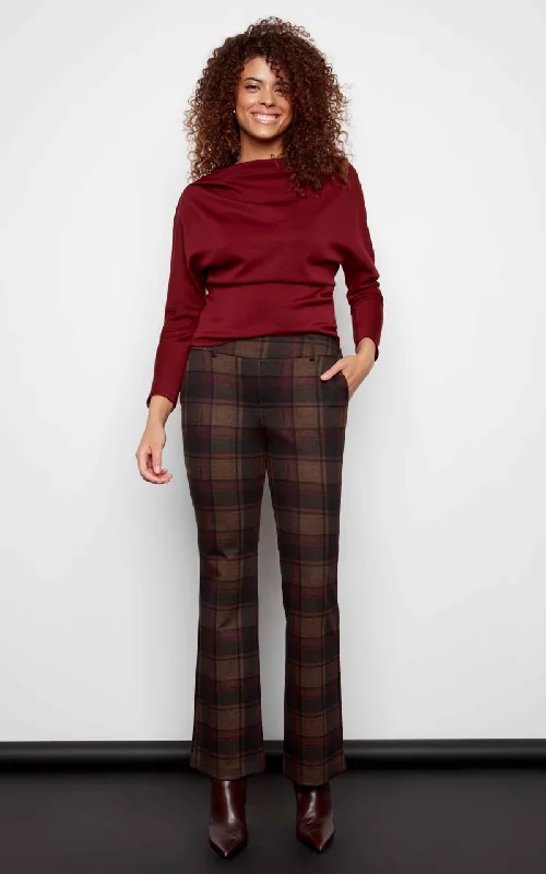 ILTM - Axel Bedford Plaid Ponte Straight Leg Pant