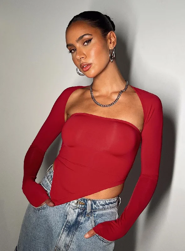 Koslo Bolero Top Red