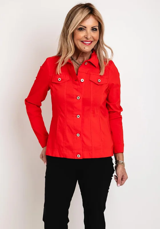 Robell Happy Denim Effect Jacket, Red