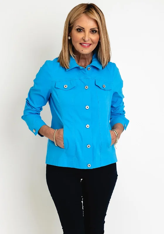 Robell Happy Denim Effect Jacket, Bright Blue